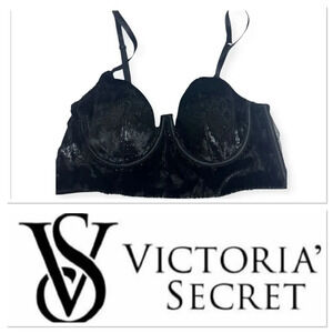 Victoria’s Secret very sexy lined velvet black  balconnet bra size 36B